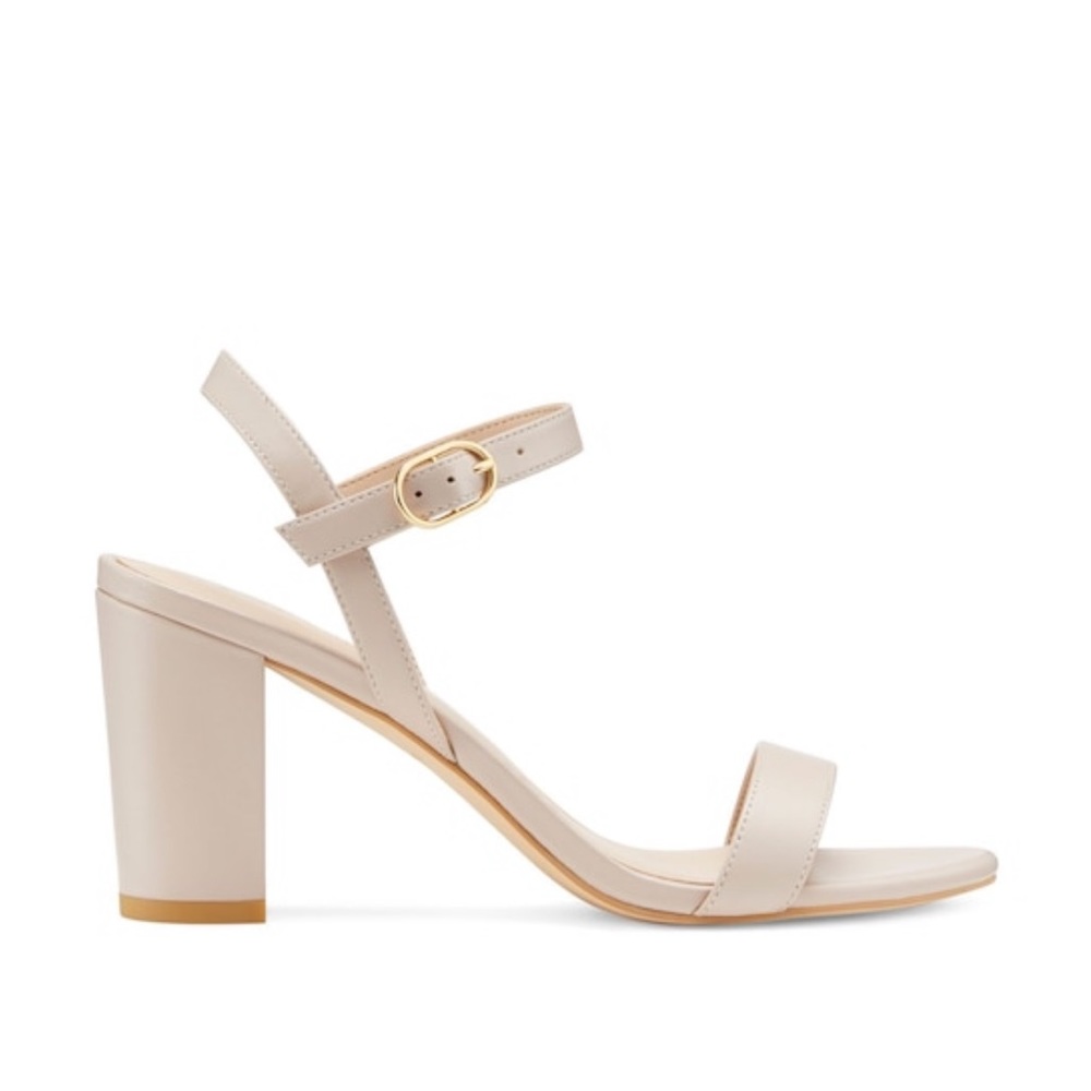 NWT | Stuart Weitzman Dancer 75 Block Heel | Dolce Taupe (Nude) | Size: 8 US